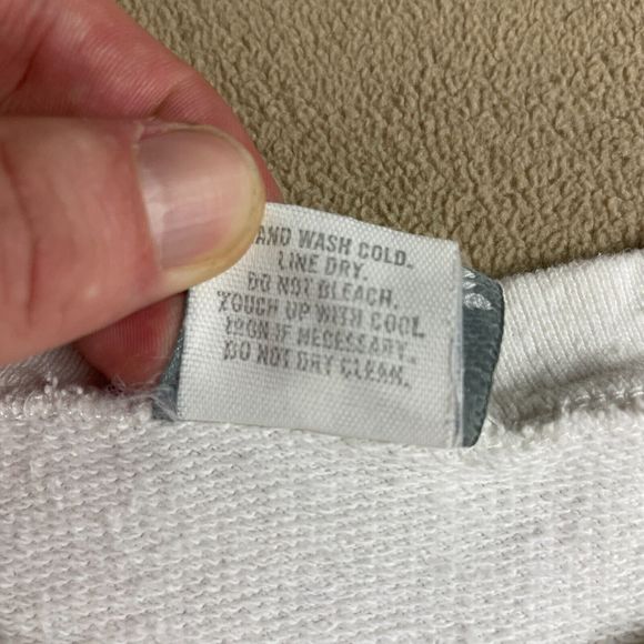 Vintage Adidas Sweater Mens Medium 80s Logo Pullover White Sports Graphic - Picture 6 of 11